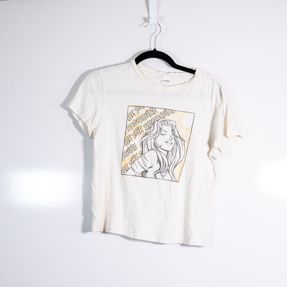Re/Done Tops - Re/Done Be The Sunshine Classic Graphic Print Cotton Short Sleeve Tee Shirt M